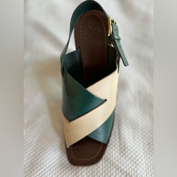 TORY BURCH Leather Slingback Sandals Size: US 9.5 - Picture 7 of 8